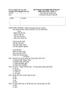 Đề  đáp án tham khảo