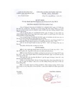 Số: 63/QĐ-PGDĐT ngày 27/4/2011 Quyết định thành lập Đoàn thanh tra kỳ thi HK II cấp TTHCS