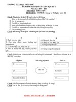 Đề thi Cuối kì 2 - Khoa học 4 (2010-2011)