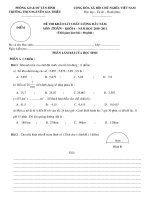 Đề thi chất lượng đầu năm-Nguyễn gia thièu
