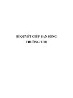 BÍ QUYẾT GIÚP BẠN SỐNG TRƯỜNG THỌ