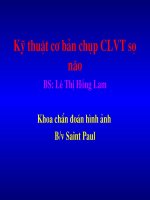 Kỹ thuật chụp cắt lớp vi tính - bs lê hồng lam