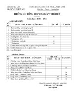 BAO CAO SO LIEU THONG KE DANG KY THI DUA CONG DOAN NAM 2010-2011THONG KE TONG HOP DANG KY THI DUA NAM HOC 2010- 2011.