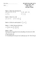 ĐỀKTHKII TOÁN LỚP 6(10-11)