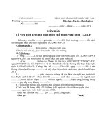 Biên bản, bản đề nghị nghỉ hưu trước tuổi