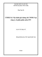 CMMI   5 và việc đánh giá chứng chỉ CMMI   5 tại công ty cổ phần phần mềm FPT