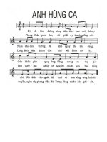 Anh hùng ca - bài hát có nốt nhạc