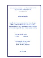 Nghiên cứu tác dụng diệt khuẩn in vitro của dịch chiết cây mò hoa trắng (clerodendrum fragrans vent ) đối với vi khuẩn e  coli và salmonella spp  phân lập từ phân lợn con theo mẹ bị tiêu chảy và thử nghiệm điều trị