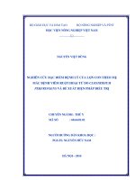 Nghiên cứu đặc điểm bệnh lý của lợn con theo mẹ mắc bệnh viêm ruột hoại tử do clostridium perfringens và đề xuất biện pháp phòng trị