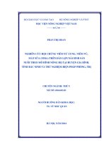 Nghiên cứu hội chứng viêm tử cung, viêm vú, mất sữa (MMA) trên đàn lợn nái sinh sản nuôi theo mô hình nông hộ tại huyện gia bình, tỉnh bắc ninh và thử nghiệm biện pháp phòng, trị