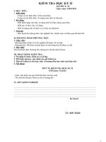 Đề+đáp án + Ma trận thi HK II