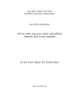 Luận văn Về sự tồn tại lục giác lồi rỗng trong bài toán Erdós
