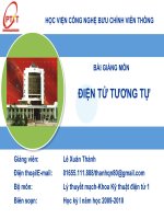 Bài giảng Điện tử tương tự - Chương 2( GV. Lê Xuân Thành)