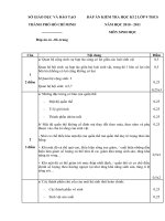 Đáp án Sinh 9 HKII- Đề Sở