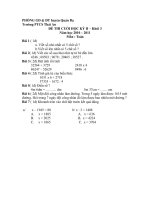 Mon toan - lop 3 Hoc ki 2 - 2010- 2011