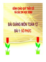 Bài giảng số phức  toán lớp 12