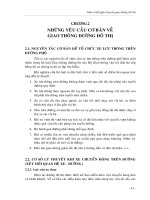 GIÁO TRÌNH QUY HOẠCH ĐÔ THỊ PHẦN 02: NHỮNG YÊU CẦU VỀ GIAO THÔNG ĐƯỜNG ĐÔ THI