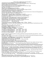 Đề thi trắc nghiệm môn sinh học khối 12