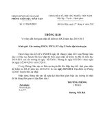 Thay đổi thời gian nhận đề thi HK2 tại PGD