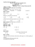 Đề thi Cuối kì 2- Toán 4 (2010-2011)