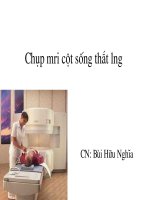 Kỹ thuật chụp mri cột sống thắt lưng