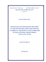 Đánh giá khả năng sinh trưởng phát triển của một số giống hoa thược dược nhập nội và nghiên cứu ảnh hưởng của một số biện pháp kỹ thuật tới giống golden emblem tại gia lâm   hà nội