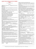 BỘ ĐỀ THI TN MÔN SINH LỚP 12(CÓ Đ/A)