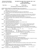 Đề kiểm tra học kì II có đáp án