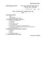 Mẫu tổng kết năm học - Lớp