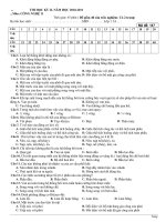 ĐỀ THI CÔNG NGHỆ - ĐÁP ÁN 8 MÃ