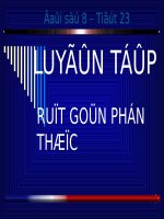 Đại 8 Tiết 23 Luyện tập rút gọn phân thức