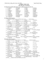 Các đề tiếng anh cho học sinh thpt