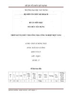 đồ án chuẩn tổ chức thi công nhà công nghiệp 1 tầng