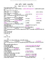 Tuyển tập câu hỏi trắc nghiệm hóa học hữu cơ