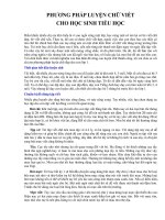 sáng kiến kinh nghiệm phương pháp luyện viết cho học sinh tiểu học