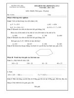 BÀi kiểm tra ĐK (Tháng thứ 9. NH: 10 - 11