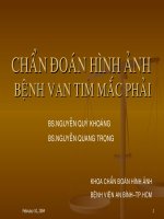 xquang chẩn đoán hình ảnh bệnh van tim mắc phải