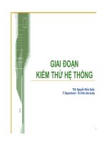 Bài giảng Quản lý dự án công nghệ thông tin: Chương 6: Giai đoạn kiểm thử hệ thống (ThS. Nguyễn Khắc Quốc)