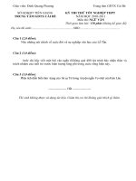 ĐỀ THI TN MÔN VĂN (ĐỀ SỐ 4) NĂM 2011