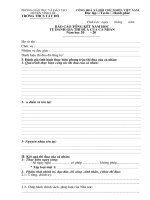 Mẫu tổng kết năm học - Cá nhân