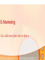 E marketing khác biệt và định vị khách hàng