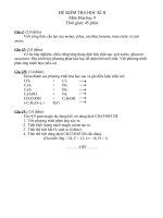 Đề thi HKII hóa học 9