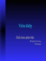 X quang viêm khớp chẩn đoán phân biệt.PPT