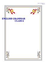 Ôn luyện ngữ pháp tiếng Anh 6