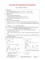 tài liệu ôn thi khảo sát hàm số