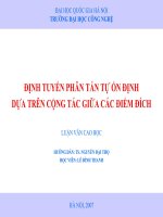 Định tuyến phân tán tự ổn định dựa trên cộng tác giữa các điểm đích