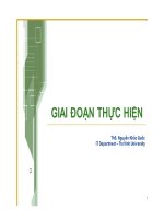 Bài giảng Quản lý dự án công nghệ thông tin: Chương 5: Giai đoạn thực hiện (ThS. Nguyễn Khắc Quốc)
