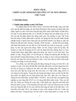 PHÂN TÍCH CHIẾN lược CÔNG TY HONDA VIỆT NAM