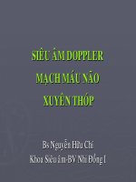 Siêu âm mạch máu não xuyên thóp