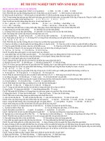 ĐỀ THI TN MÔN SINH LỚP 12(CÓ Đ/A)